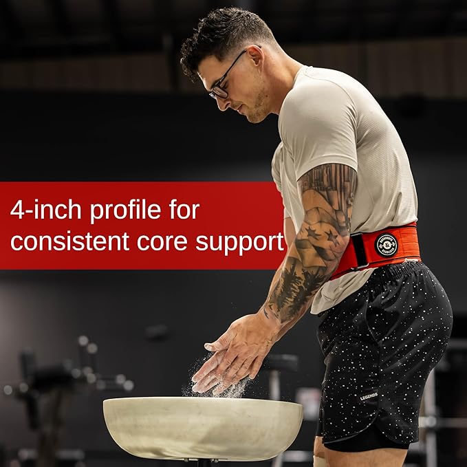 Weight Lifting Belt for Squats, Weightlifting Belt for Deadlifts - 4in Back Support for Bodybuilding | Powerlifting, Locking Metal Buckle, Weight Lifting Belts for Men - Quick Locking