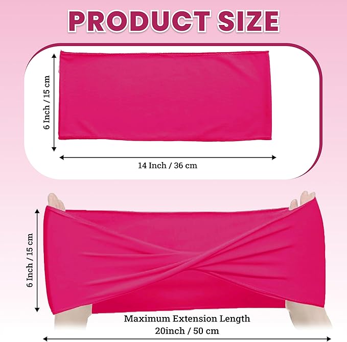 VDS Pack of 200 PCS | Magenta | Spandex Chair Sashes Bows Without Buckle | Stretch Elastic Banquet Universal Folding Chair Band Tie with for Wedding Party Conference Celebration Event Decoration