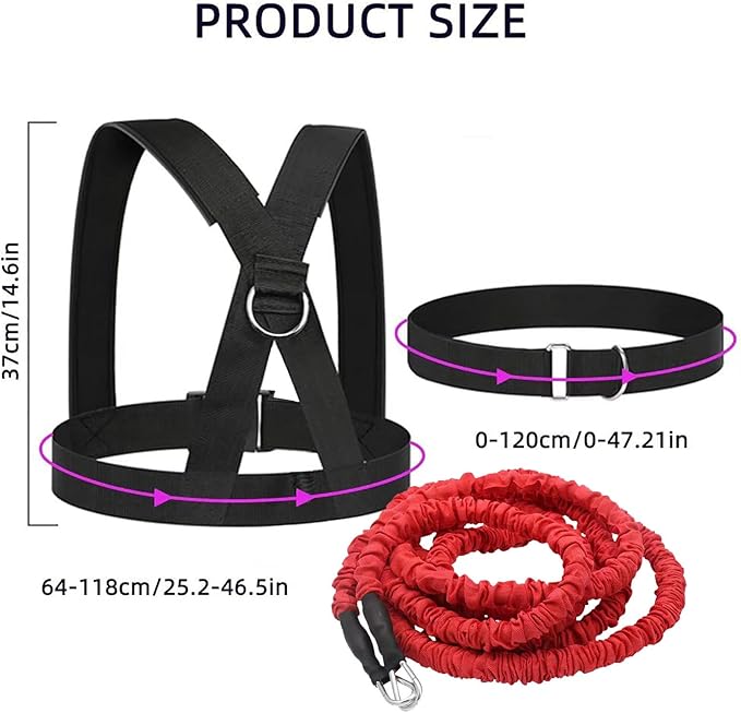 Resistance Explosive Training Rope Force Improve Power, Agility, Strength Track and Field Football Basketball Volleyball Multi-Directional Physical Equipment