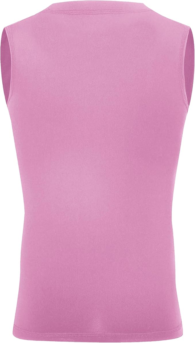 Youth Boy Girls Sleeveless Compression Shirt Kid Athletic Tank Top Quick Dry Basketball Football Undershirt