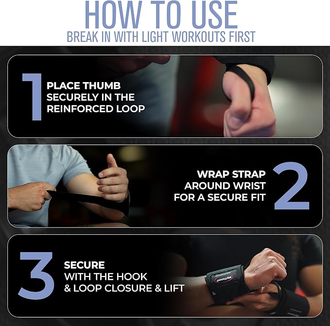 Rip Toned Wrist Wraps for Weightlifting – USPA & USAPL Approved 18" Wrist Straps for Powerlifting – Adjustable, Durable Gym Wraps with Thumb Loop – Maximum Support for Men & Women