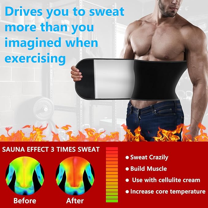 MORECOO Waist Trainer for Women Lower Belly Fat, Waist Sweat Band for Women, Belly Band Sweat Belt, Body Shaper, Stomach Wrap