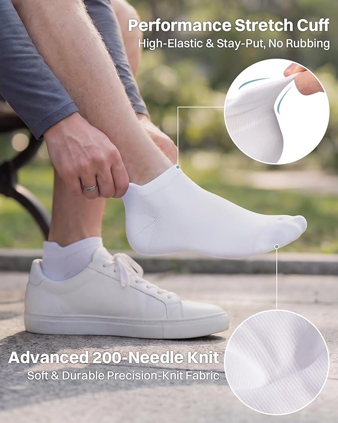 LEVSOX Ankle Compression Socks for Women Men Cushioned Running Support Socks for Plantar Fasciitis Relief 3 Pairs
