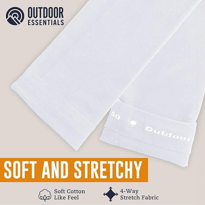 OutdoorEssentials UV Sun Protection Arm Sleeves - Compression Arm Sleeve, UV Arm Sleeves Men, Women - Golf Cooling Sleeves