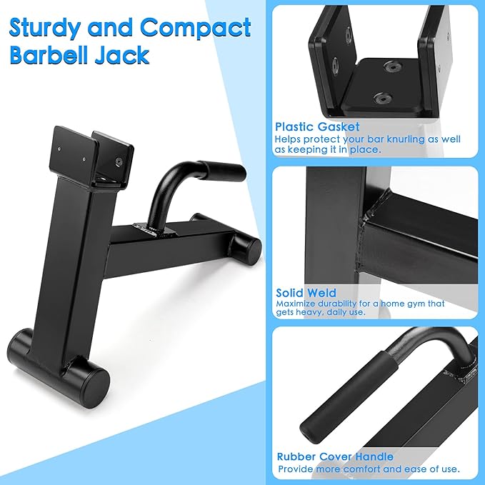 T Bar Row Landmine Attachment for 2" Olympic Bars, Heavy-Duty Steel, 360° Swivel, Workout Home Gym Equipment