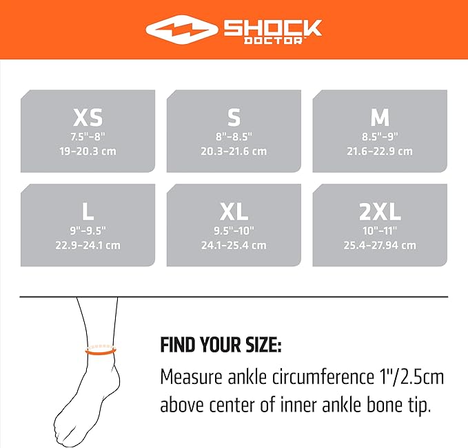 Shock Doctor Ultra Knit Ankle Brace W/Figure 6 Strap & Stays