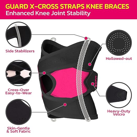 aoFIT Knee Brace for Men & Women, Adjustable Compression with Memory Stabilizers for ACL, MCL, Meniscus Tear, Arthritis Pain Relief - Breathable for Sports, Running, Injury Recovery L