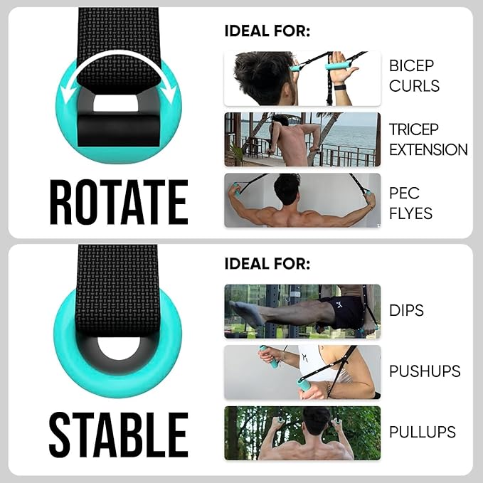 Kensui Nanobars V2 – Ultra-Compact Portable Suspension Trainer – Pocket-Sized Home Gym for Travel & Outdoor Workouts – 600lb Capacity – Dual Anchor System with Rotating Handles
