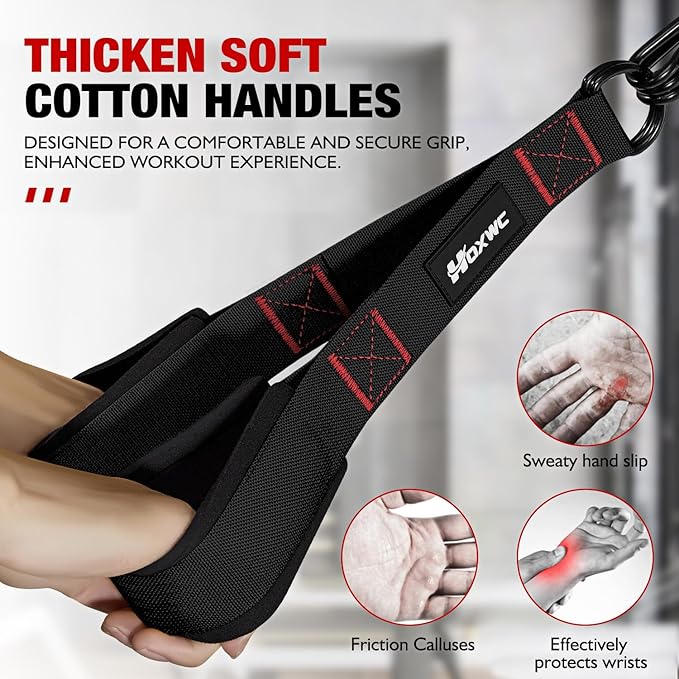 Resistance Bands with Handles, Exercise Bands with Door Anchor for Working Out, Home Gym Workout Equipment for Push Downs, Tricep, Biceps, Arms, Back, Chest, Abs, Shoulder Training