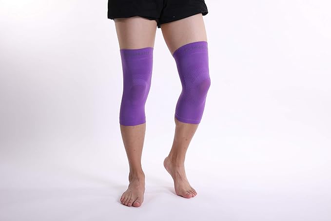 Doc Miller Knee Compression Sleeve Brace for Men & Women (Pair) Best Support for Workout Running ACL Arthritis Pain Relief
