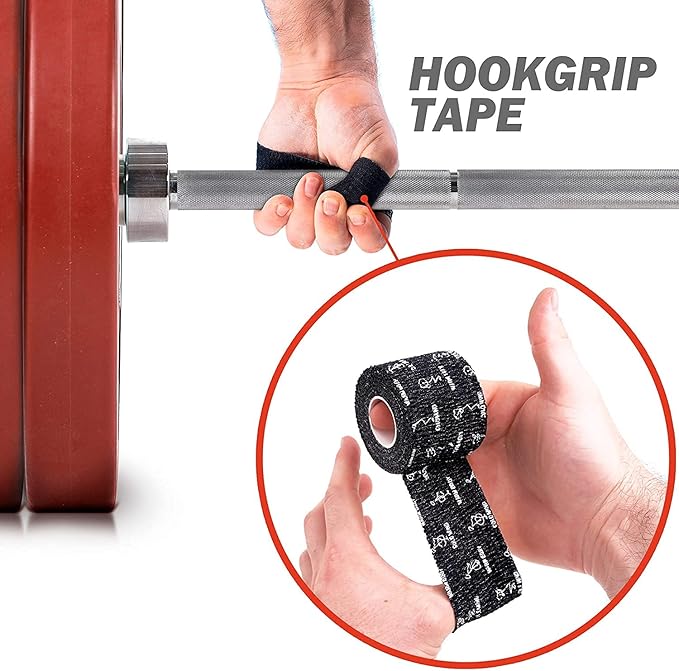 WARM BODY COLD MIND 1.85" Weightlifting Thumb Tape - Hook Grip Tape for Powerlifting, Cross Training, Gym Tape, Workout, Weight Lifting Tape, Athletic Finger Wrap (Mix V2 3 Rolls)