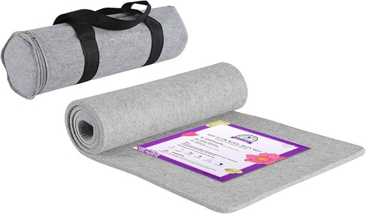 Rdutuok 54x15 Inches Wool Pressing Mat for Quilting Ironing Pad 100% Wool from New Zealand Easy Press Wooly Felted Iron Board for Retains Heat, Great for Quilting & Sewing Projects