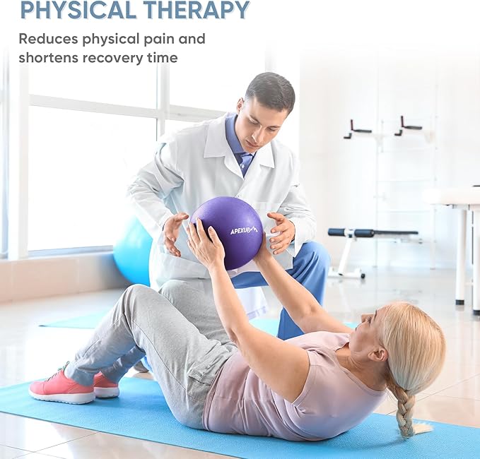 APEXUP 9 Inch Pilates Ball Small Exercise Ball for Yoga, Fitness, Balance, Core Workout, Physical Therapy