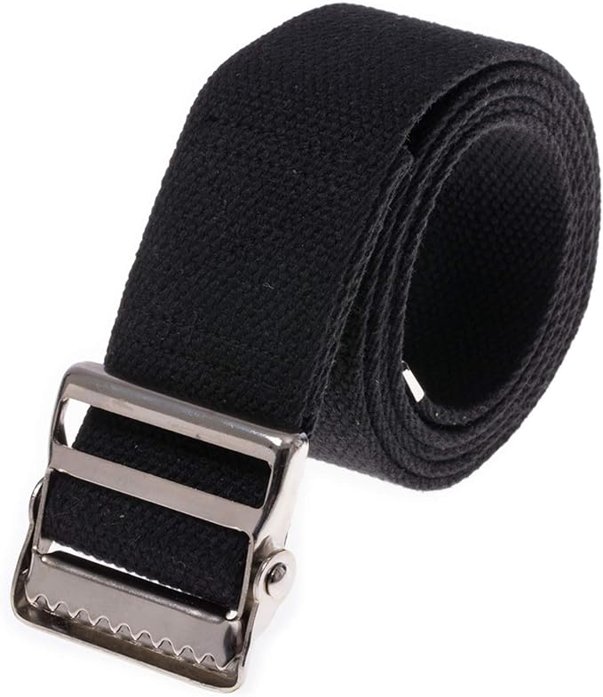 COW&COW Transfer and Gait Belt with Metal Buckle for Caregiver Nurse Physical Therapist 2 inch(Black, 72")