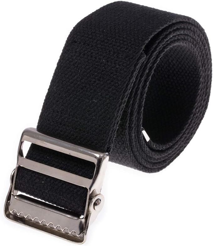 COW&COW Transfer and Gait Belt with Metal Buckle for Caregiver Nurse Physical Therapist 2 inch(Black, 72")