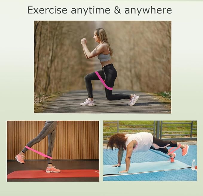 Resistance Bands for Working Out, 3-Pack for Home Gym with Carry Bag - Exercise Bands for Strength Training, Yoga, Pilates & Physical Therapy for Women and Men