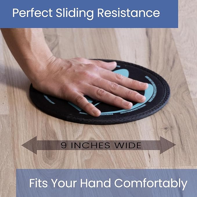 Gliding Exercise Discs: Studio Pack for Hardwood Floors (12 Pair, Black)