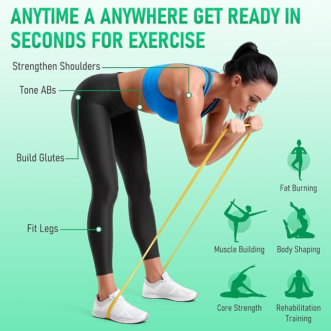 Resistance Bands for Working Out, Pull Up Assistance Bands Set, Exercise Workout Bands for Full-Body Training, Fitness, Physical Therapy, Home Gym for Women & Men
