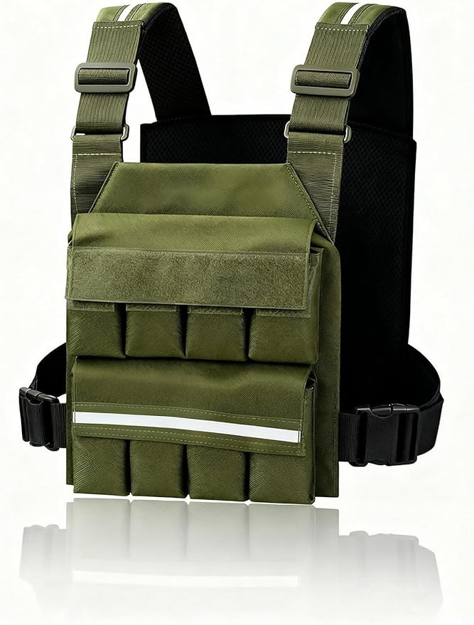SMONT Weight Vest for Women Men - Adjustable Rucking Vest Strength Training, Running, Walking - Secure Fit for Gym Outdoor Workouts Strengthen Endurance Training（Excluding Lead Blocks）