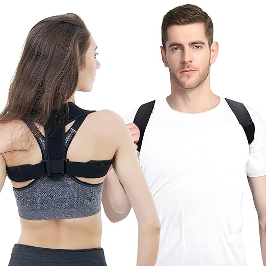 Posture Corrector for Women and Men,Adjustable Upper Back Brace, Breathable Back Support straightener, Providing Pain Relief from Lumbar, Neck, Shoulder, and Clavicle, Back. (2)