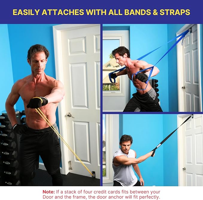 Anchor Gym Door Anchor for Exercise Bands - Resistance Door Anchor for Body Weight Straps, Resistance Band Door Anchor for Strength Training, Yoga, Home Gym, Physical Therapy
