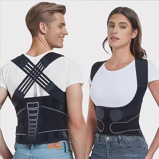 Instant Posture Corrector for Women & Men, Back Brace for Neck Shoulder Upper Back Pain Relief, Adjustable Posture Correcter for Hunchback Slouching, Invisible Under Clothes, Lightweight Comfort (Medium)