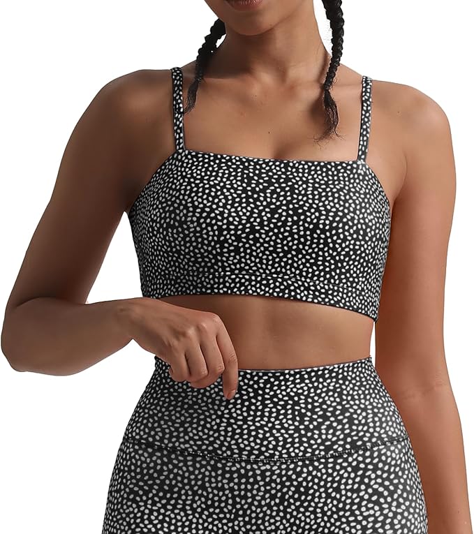 Aoxjox Women's Workout Bandeau Bras Training Fitness Running Yoga Crop Tank