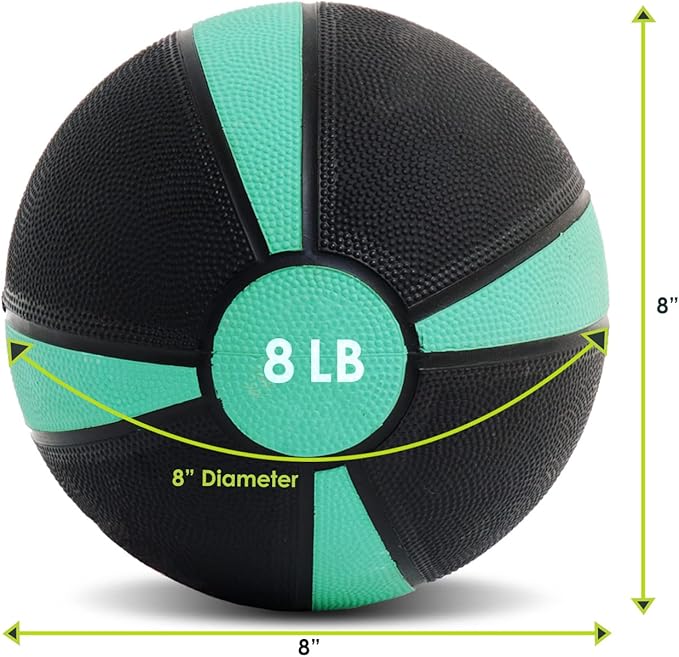 ProsourceFit Weighted Medicine Ball for Full Body Workouts, 8 lb.