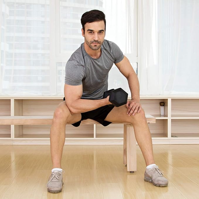 JFIT Rubber Hex Dumbbell