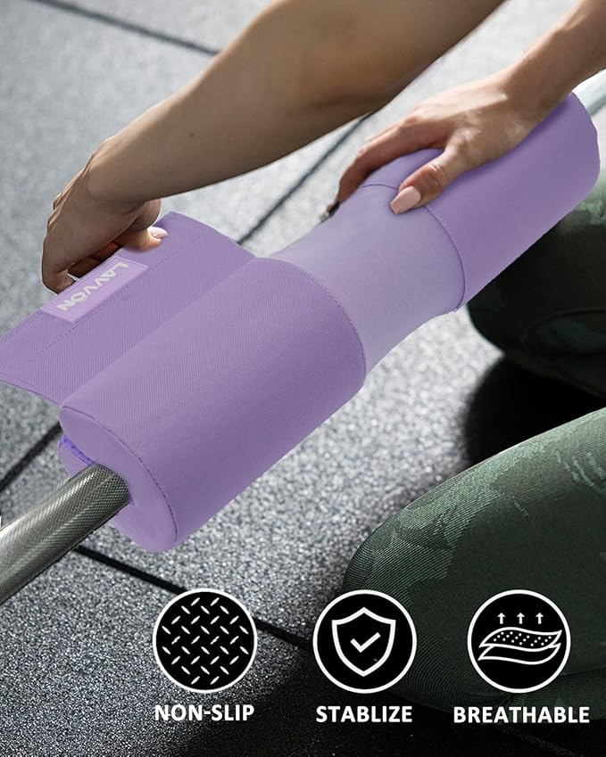 Barbell Squat Pad Nylon Padding AntiSlip- Thick Foam Barbell Pad for Squats Cushion, Lunges&Bar Padding for Hip Thrusts - Standard Weight Bar Pad - Provides Cushion to Neck Shoulders Training