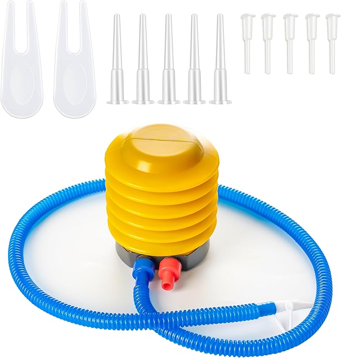 Exercise Yoga Ball Pump with Plug Replacement Air Stopper Plug Pin Adapter Kit Manual Foot Pump for Fitness Ball Pilates Swiss Balance Stability Balls Gym Outdoor Home