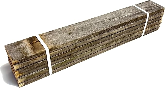 Rustic Revival | Handmade Reclaimed Barnwood Craft Bundle | Unfinished Authentic Weathered Wood Planks for DIY, Home and School Projects (48" x 3.5" x .25") 6 Pack