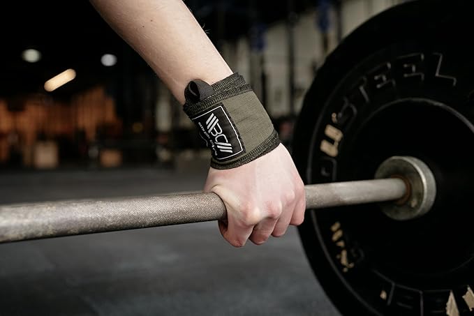 WARM BODY COLD MIND - Premium Cotton Weight Lifting Wrist Wraps for Cross Training, Powerlifting, Deadlift, Weightlifting, Gym, Wrist Straps, Workout, Fitness, Heavy-Duty Support with Thumb Loop