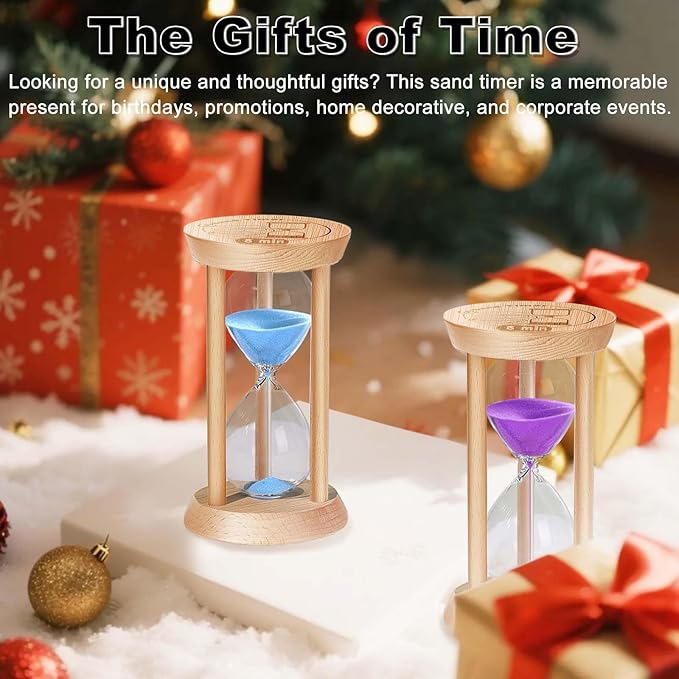 Wooden Sand Timer, 30 Seconds Hourglass, Small Sand Clock, Reloj De Arena, Hour Glass Sandglass for Home, Office, Decorative, Game, Classroom
