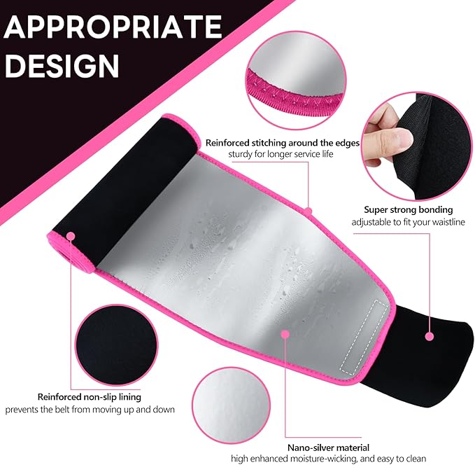Lisacool Waist Trainer for Women Lower Belly Fat,Waist Sweat Band for Women,Belly Band Sweat Belt,Stomach Wrap,Body Shaper