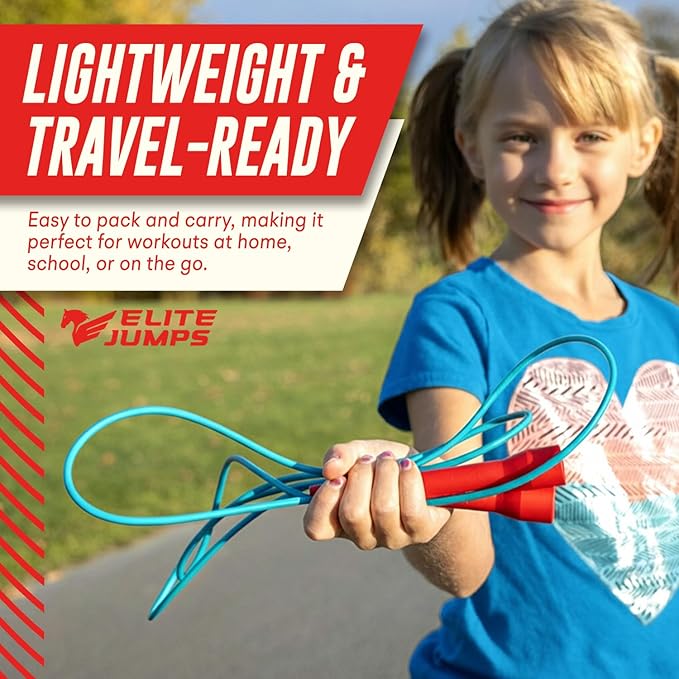 Buy Jump Ropes Short Handle Freestyle Jump Rope - Flexible Licorice Kids Jump Ropes - Smooth and Tangle Free long skipping rope for Kids - Toddler Jump Rope for Schools, Teams, and Cardio Workout
