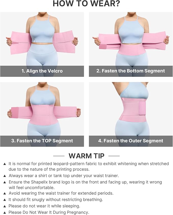 SHAPELLX Waist Trainer for Women Waist Cincher Corset Shapewear Body Shaper Tummy Control Stomach Belt Postpartum Band