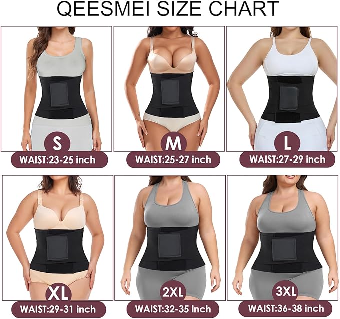 Waist Trainer Belt for Women Belly Fat Waist Cincher Trimmer Ab Belt Tummy Control Body Shaper with Triple Wrap