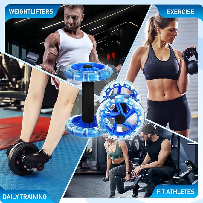 Ab Wheel Roller For Core Workout, Ab Roller Fitness Exercise Wheel Devices Abdominal Trainer for Men Women Core Strength Training Home Gym Fitness Equipment