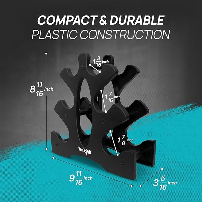 Yes4All Neoprene Coated Dumbbell Hand Weight Sets of 2 - Multiple Weight Options with 15 Colors, Anti-roll, Anti-Slip, Hexagon Shape