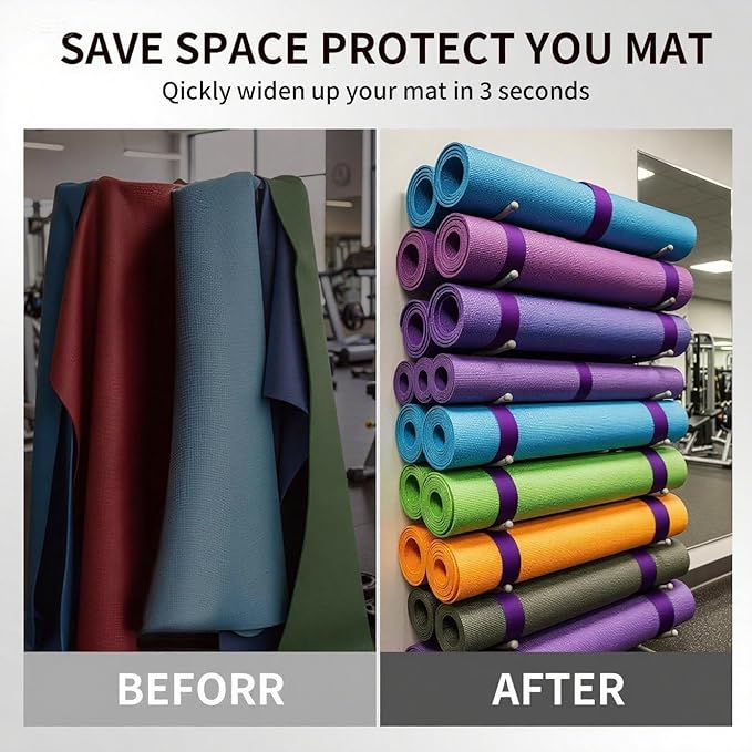 Yoga Mat Carrier Strap, Adjustable Thick Straps Sling for Carrying Large Mats, Stretching Band