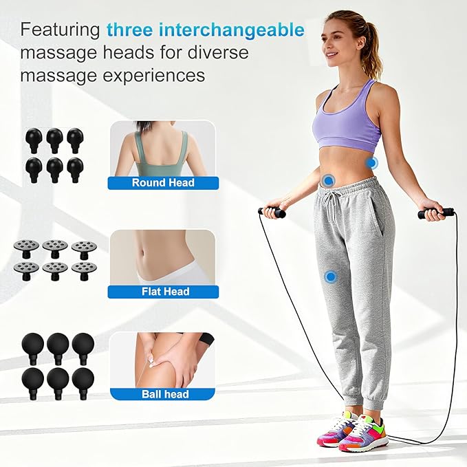 Six Head Massage Gun with 50 Adjustable Intensities & 9 Modes, Massage Gun for Back, Leg, Muscle Pain Relief, Ideal Gifts for Friends and Parents