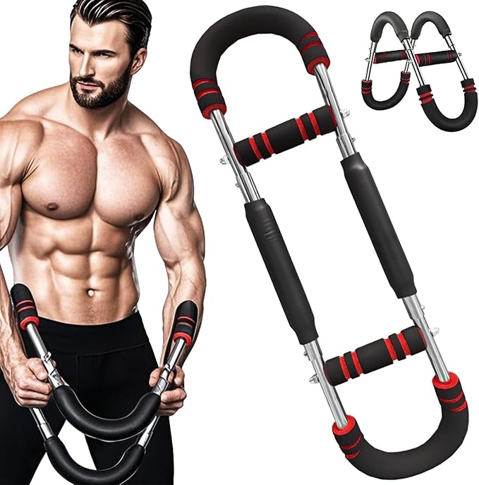Twister Arm Trainer, 40-100lb Adjustable Chest Workout Equipment, Arm Trainer, Twister Arm Trainer,Detachable Fitness Equipment for Home Gym, Strength Building Workout Tool