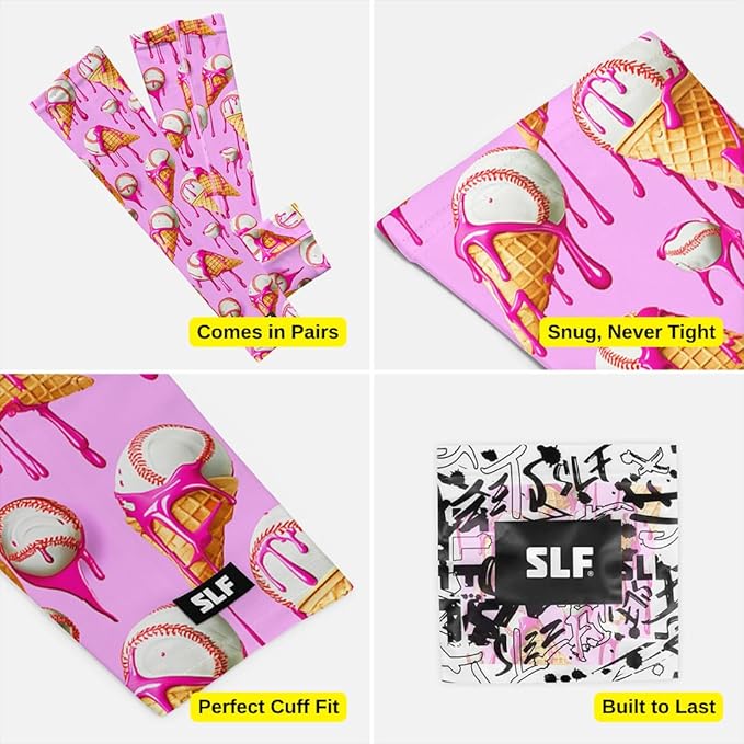 SLEEFS Arm Sleeves for Kids - Athletic Sports Sleeve for Youth Boys and Girls - UV Protection - Football Baseball Basketball