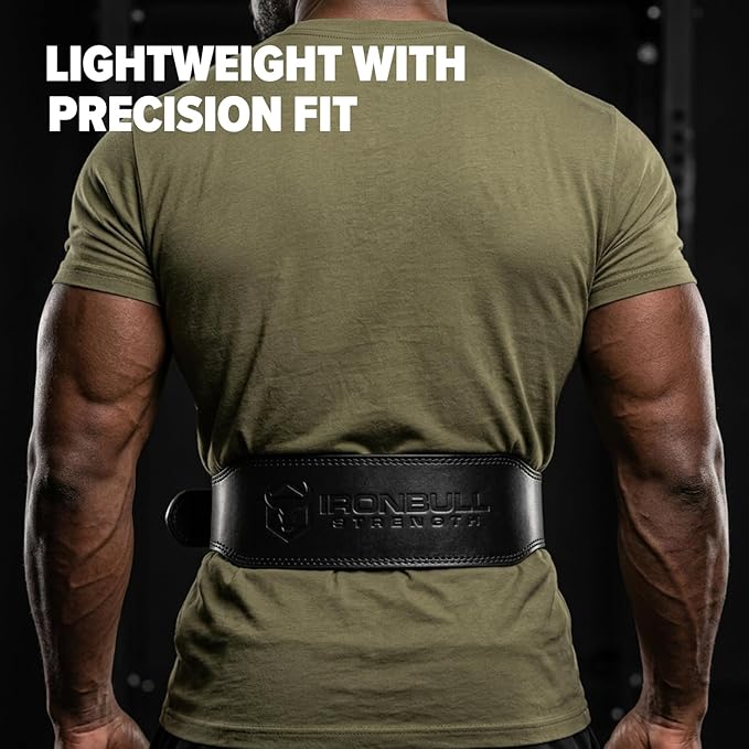 7mm Leather Weight Lifting Belt (IPF Approved) – 4” to 2” Tapered Weightlifting Belt for Powerlifting, Olympic Lifting, Gym & Workout – Back Support Belt for Men & Women