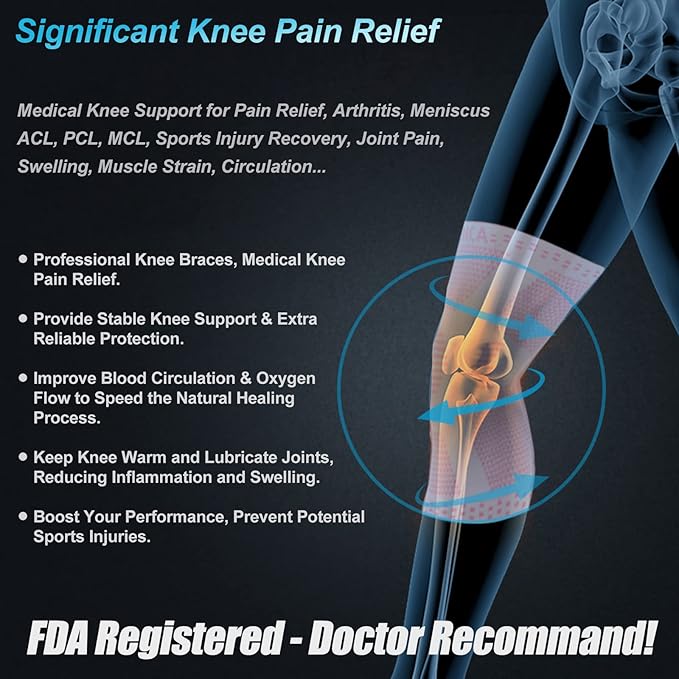 NEENCA Professional Knee Brace for Pain Relief, Medical Knee Support with Patella Pad & Side Stabilizers, Compression Knee Sleeve for Meniscus Tear, ACL, Joint Pain, Runner, Workout (Pink White, XS)