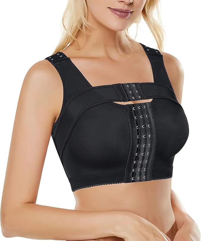 BRABIC Womens' Front Closure Post-Surgery Posture Corrector Bra Shaper Tops with Breast Support Band