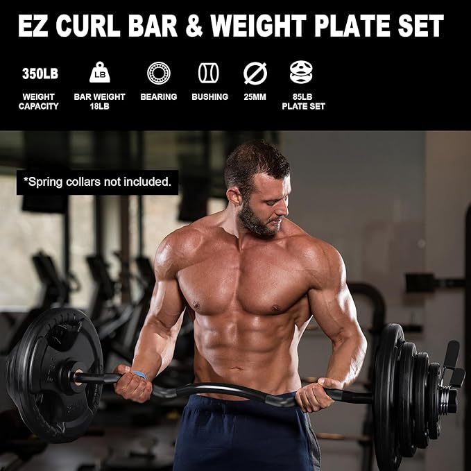 LIONSCOOL Premium 4ft/4.9ft/6ft Barbell for Strength Training and Olympic Weightlifting, 2 Inch Bar for Squats, Curls, Deadlifts, Presses, Hip Thrusts, 350lbs/500lbs/700lbs Weight Capacity