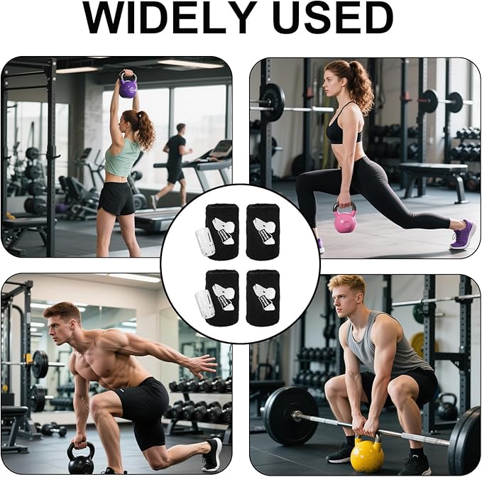 Kettlebell Wrist Guards, Sweat Weighted Wristbands with Insert Support, Shock-Absorbing Sleeve Protector for Athletes Fitness Strength Training