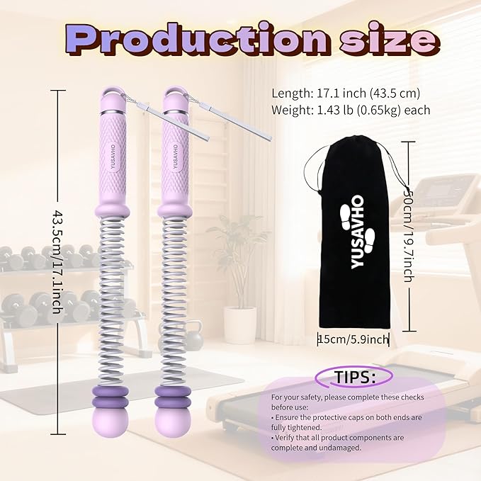 Adjustable Ropeless Battle Ropes for Home Gym for Men & Women, Quiet Air Resistance Heavy Duty Cordless Battle Rope,Exercise Ropes with Variable Resistance, Strength & Low-Impact Cardio for HIIT